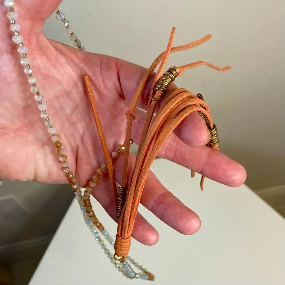 Mandarin Ombré Long Necklace